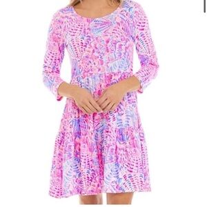 Lily Pulitzer Geanna swing dress sz Sm Raz berry sea you soon EUC